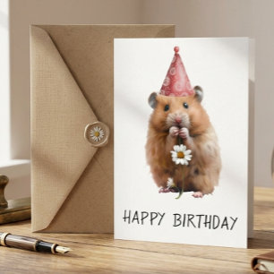 Alles Gute zum Geburtstag süßer Hamster Karte