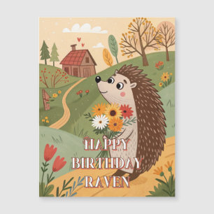 Alles Gute zum Geburtstag süßer Igel Magnetkarte
