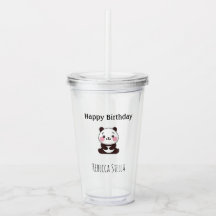Alles Gute zum Geburtstag süßer Panda-Bär gelb