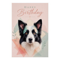Alles Gute zum Geburtstag Süßer Schwarz Weiß Hund