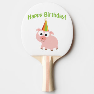 Alles Gute zum Geburtstag! Süßes Schwein Tischtennis Schläger