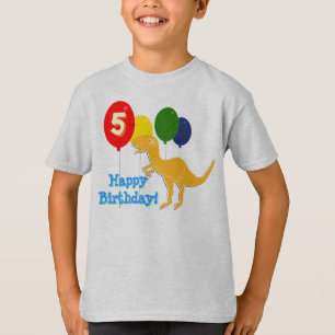 Alles Gute zum Geburtstag T-Rex 5 Jahre Ballon-T - T-Shirt