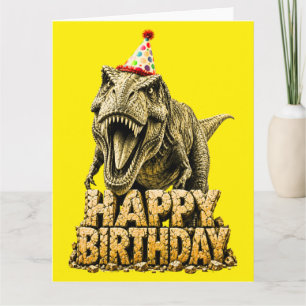Alles Gute zum Geburtstag T-Rex Karte