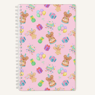 Alles Gute zum Geburtstag Teddybär Pink Notizbuch