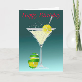 Alles Gute zum Geburtstag Tennis-Martinis Karte