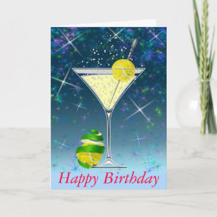 Alles Gute zum Geburtstag Tennis-Martinis Karte