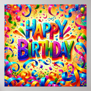 Alles Gute zum Geburtstag Text Poster