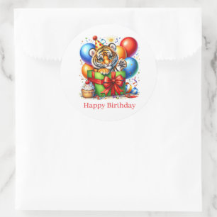 Alles Gute zum Geburtstag Tiger Aufkleber
