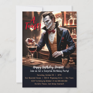 "Alles Gute zum Geburtstag Toast, Vampir Barkeeper Einladung