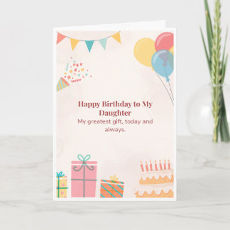 Alles Gute zum Geburtstag Tochter Party Karte