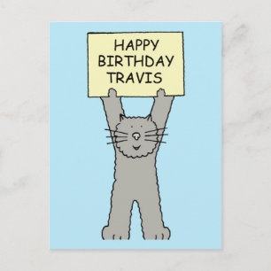 Alles Gute zum Geburtstag Travis Postkarte