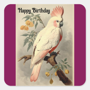 Alles Gute zum Geburtstag Tropenvogel Aufkleber
