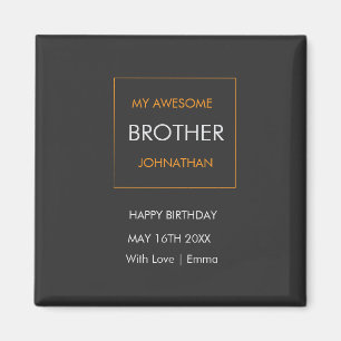 Alles Gute zum Geburtstag, Typografie Weiß und Ora Magnet