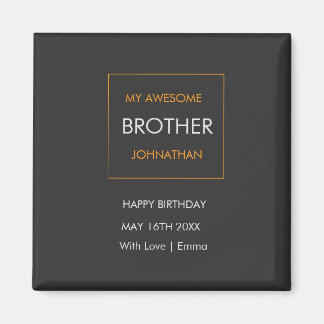 Alles Gute zum Geburtstag, Typografie Weiß und Ora Magnet