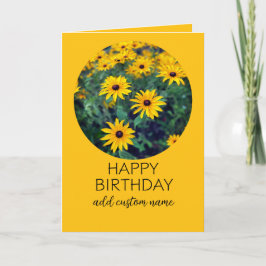Alles Gute zum Geburtstag, um die hellgelbe Blume  Karte