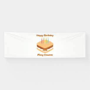 Alles Gute zum Geburtstag und viele S'mores 2.5x8  Banner