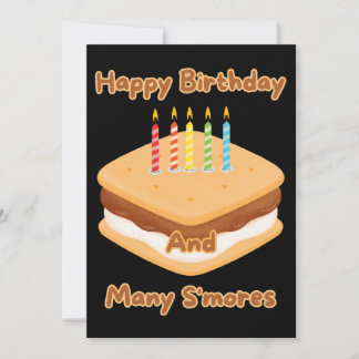 Alles Gute zum Geburtstag und viele S'mores Einlad Einladung