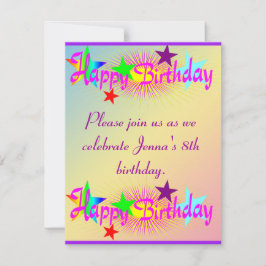 Alles Gute zum Geburtstag und zu den Sternen - Einladung