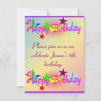 Alles Gute zum Geburtstag und zu den Sternen - Einladung