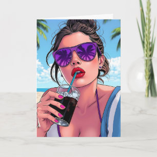 Alles Gute zum Geburtstag und zum Spaß im Sommer Karte