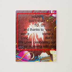 Alles Gute zum Geburtstag uns Kunstposter Puzzle