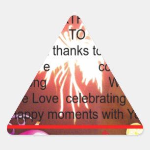 Alles Gute zum Geburtstag uns Kunstprint Dreieckiger Aufkleber