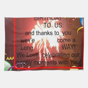 Alles Gute zum Geburtstag uns Kunstprint Handtuch