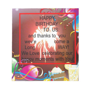 Alles Gute zum Geburtstag uns Poster Notizblock