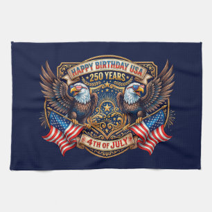 Alles Gute zum Geburtstag USA 250 Jahre Patrioti Geschirrtuch