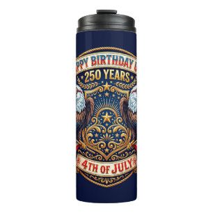 Alles Gute zum Geburtstag USA 250 Jahre Patrioti Thermosbecher