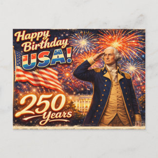 Alles Gute zum Geburtstag USA George Washington Postkarte
