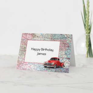 Alles Gute zum Geburtstag USA Straßenkarte Karte