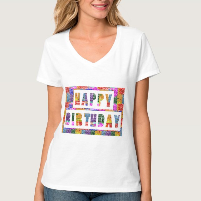 ALLES GUTE ZUM GEBURTSTAG: V - Halswahl SHIRT (Vorderseite)