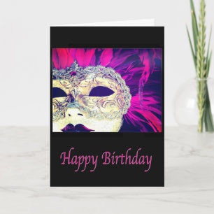 Alles Gute zum Geburtstag Venedig Maske einer Frau Karte
