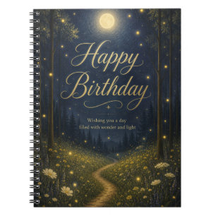Alles Gute zum Geburtstag Verzauberter Wald Mondli Notizblock