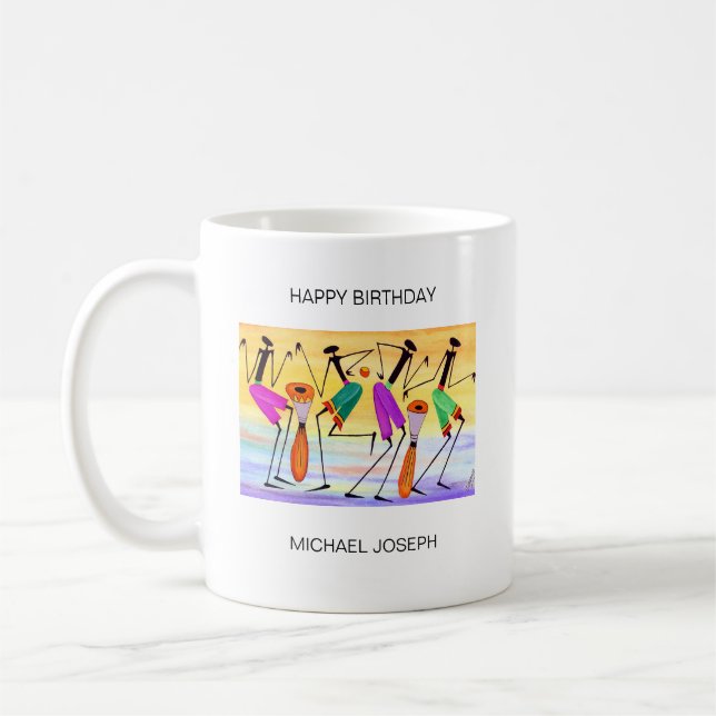 Alles Gute zum Geburtstag, viel Glück. Kaffeetasse (Links)