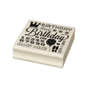 Alles Gute zum Geburtstag viele Gummistempel