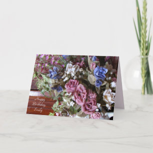 Alles Gute zum Geburtstag, Vintage Blume, Personal Karte
