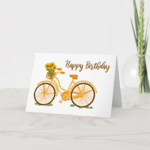 Alles Gute zum Geburtstag Vintage-Fahrrad Karte