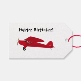 Alles Gute zum Geburtstag Vintage-Flugzeug-Geschen Geschenkanhänger