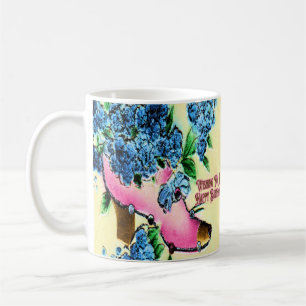 Alles Gute zum Geburtstag Vintage Viktorianisch Kaffeetasse