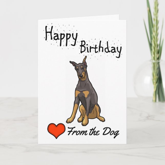Alles Gute zum Geburtstag vom Hund Karte (Vorderseite)