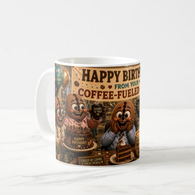 Alles Gute zum Geburtstag vom Team Kaffeetasse (Vorderseite Links)