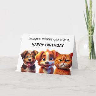 Alles Gute zum Geburtstag von allen Karte