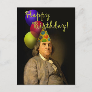 Alles Gute zum Geburtstag von Ben Franklin Postkarte