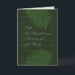Alles Gute zum Geburtstag von Brother Sentimental  Karte<br><div class="desc">Grüne Farne auf dunkelgrünem und schwarzem,  karierten Hintergrund ist mit einer sentimentalen Happy Birthday Nachricht für einen besonderen Bruder gepaart.</div>