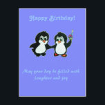 Alles Gute zum Geburtstag von den Pinguinen Postkarte<br><div class="desc">Ich zeichnete die Penguins für meinen Freund,  der Lieben Penguins und dessen Geburtstag in sechs Tage ist. Alles Gute zum Geburtstag Marko. Dieses ist für Sie. Entschuldigen Sie meine schlechten zeichnenden Fähigkeiten:)</div>