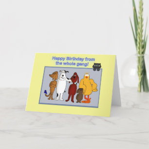 Alles Gute zum Geburtstag von der Bande Karte