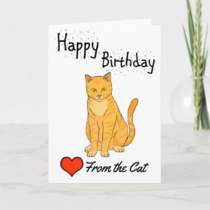 Alles Gute zum Geburtstag von der Katze Karte