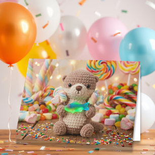 Alles Gute zum Geburtstag von diesem süßen Otter Karte